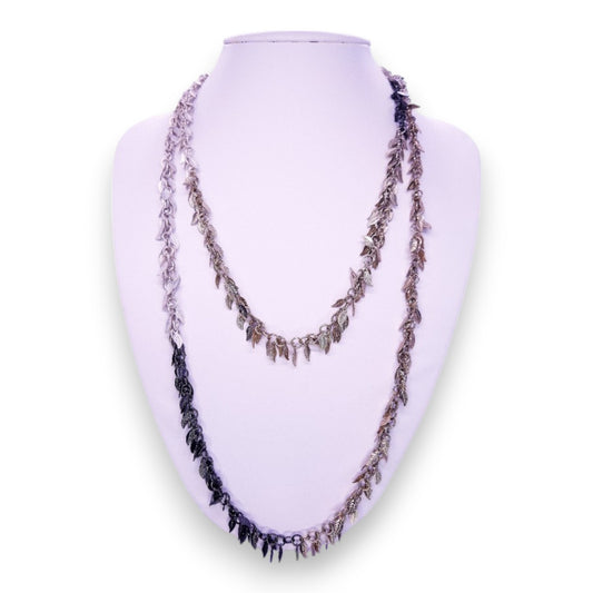 Metal Nature Inspired Leaves Necklace