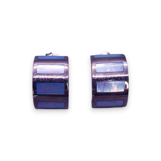 Sterling Silver Mother of Pearl Classic Earrings