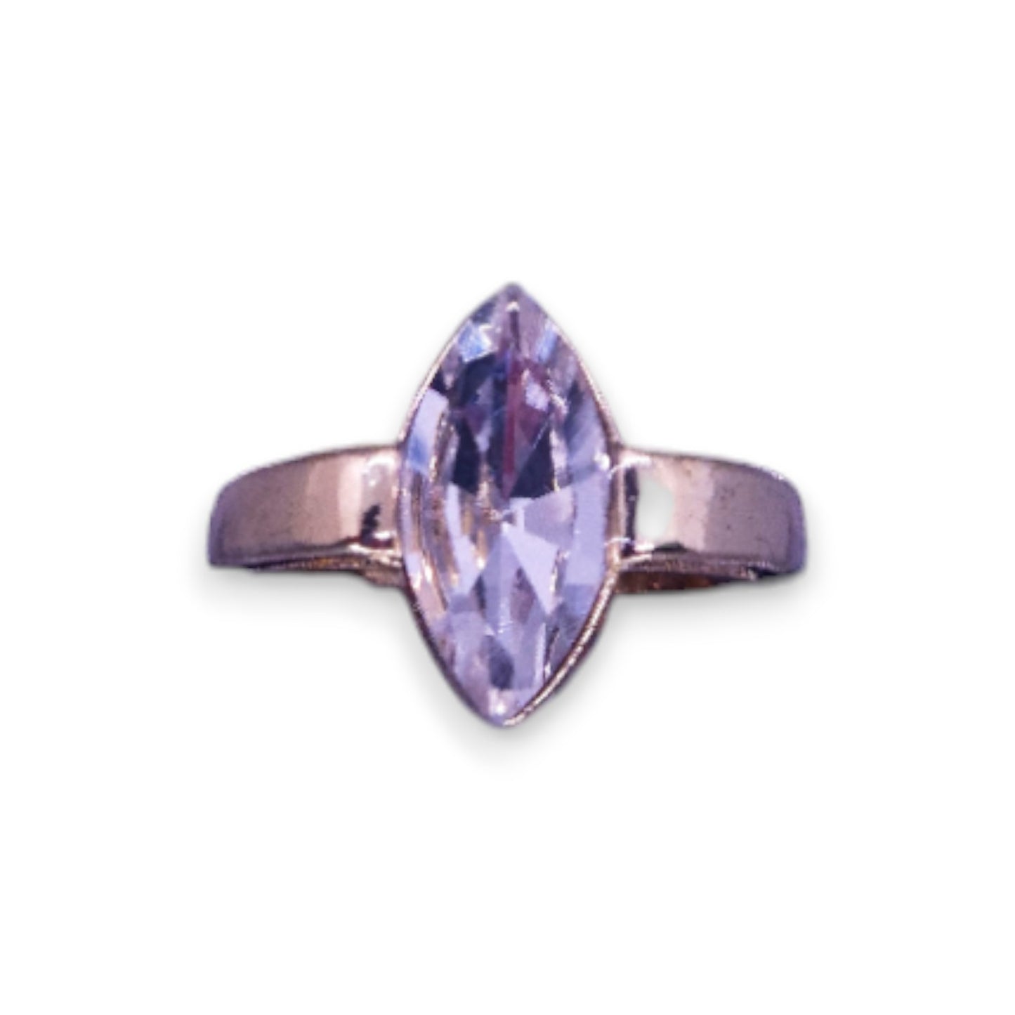 Gold Tone Cubic Zirconia Classic Ring