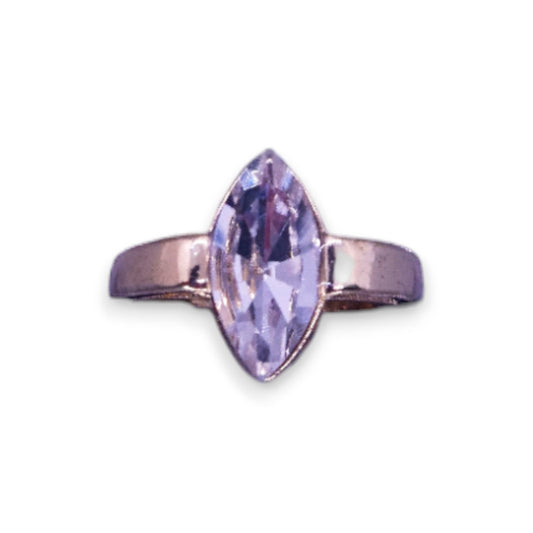 Gold Tone Cubic Zirconia Classic Ring