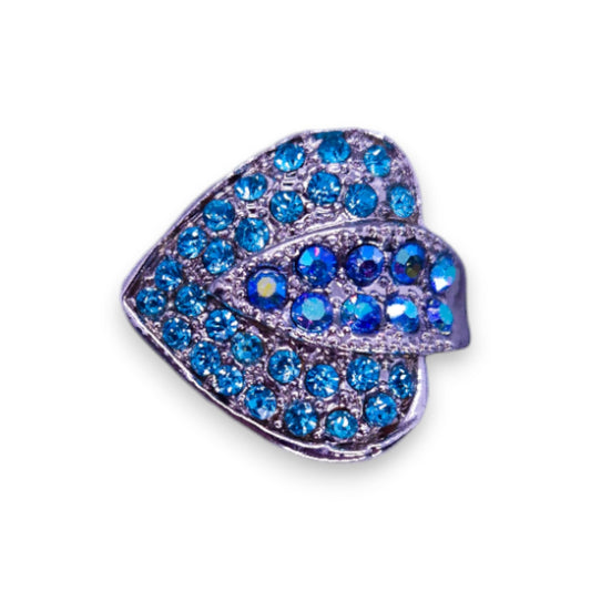 Silver Tone Blue Stones Romantic Ring
