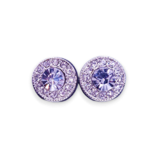 Silver Tone Clear Cubic Zirconia Classic Earrings