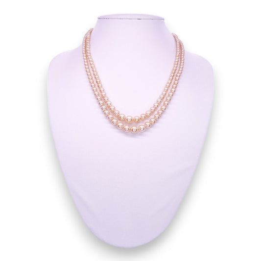 Pearl & Clear Stones Classic Necklace by Roslia