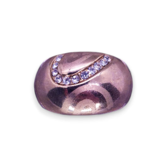 Gold Tone Cubic Zirconia Classic Ring