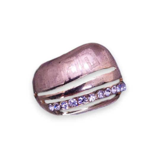 Gold Tone Cubic Zirconia Classic Ring