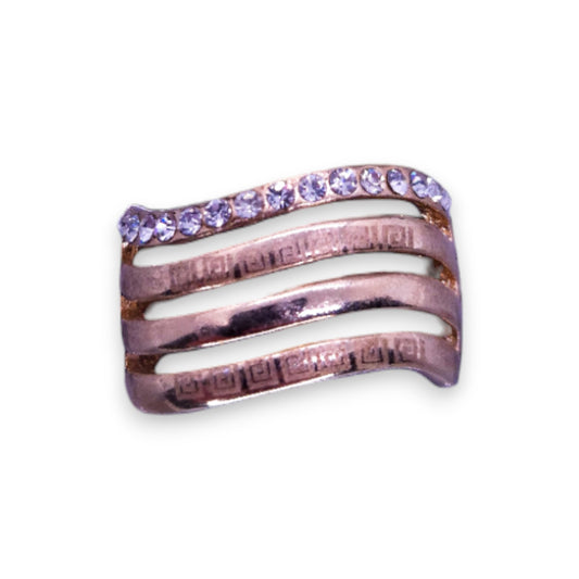 Gold Tone Cubic Zirconia Classic Ring