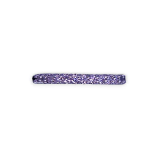 Silver Tone Clear Cubic Zirconia Classic Ring