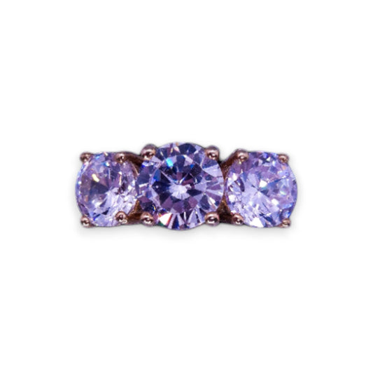Gold Tone Cubic Zirconia Classic Ring