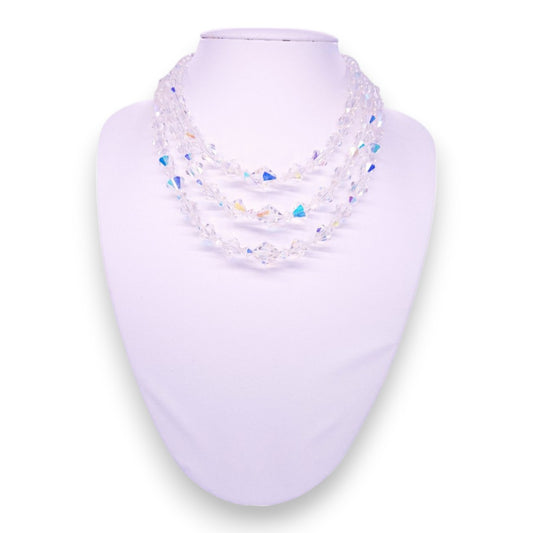 Aurora Borealis Rainbow Crystal Classic Necklace