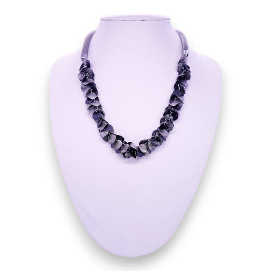 Silver Tone Modern Necklace