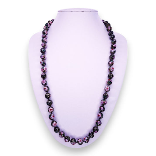 Cloisonné Floral Vintage Necklace