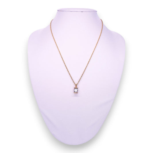 Gold Tone Cubic Zirconia Classic Necklace