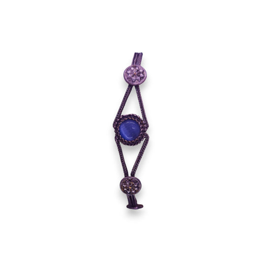Silver Tone Blue Paste Vintage Bracelet