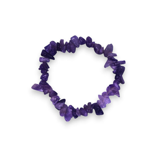 Semi-Precious Stone Amethyst Classic Bracelet