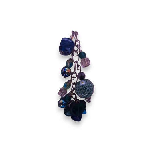 Silver Tone Glass Beads Classic Bracelet
