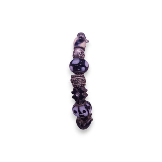 Silver Tone Pandora Style Beads Classic Bracelet
