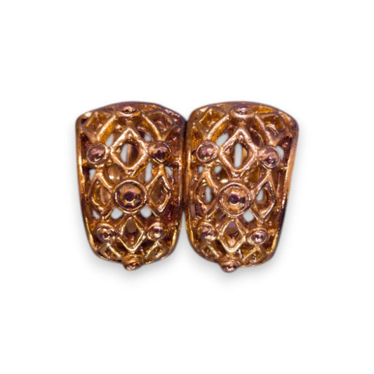 Gold Tone Classic Earrings