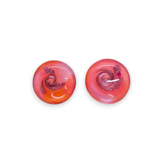 Silver Tone Glass Statement Earrings