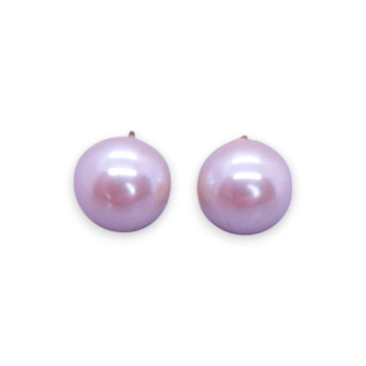 Gold Tone Faux Pearl Classic Earrings