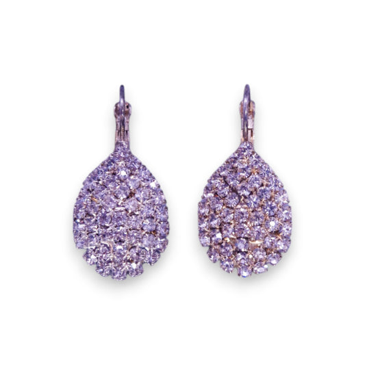 Silver Tone Clear Cubic Zirconia Classic Earrings