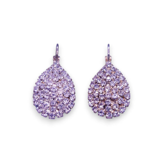 Silver Tone Clear Cubic Zirconia Classic Earrings