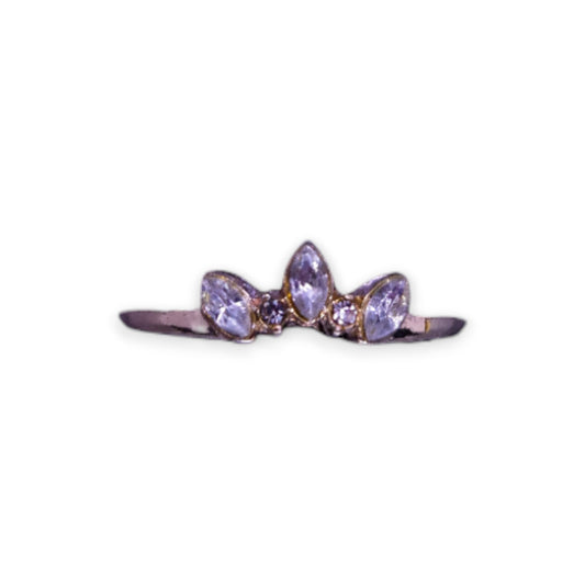 Gold Tone Cubic Zirconia Classic Ring