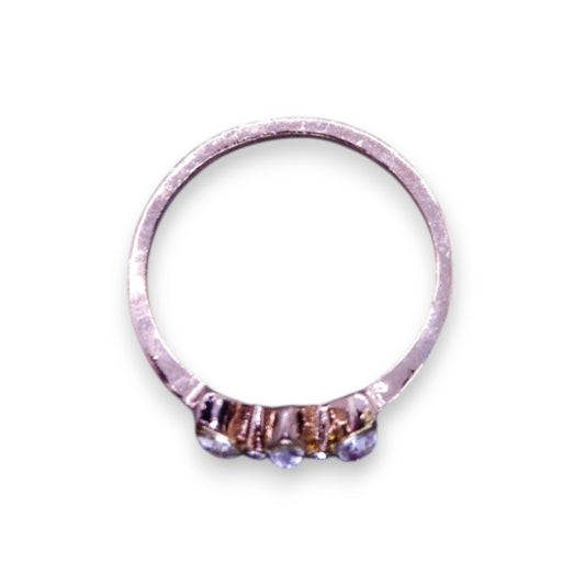 Gold Tone Cubic Zirconia Classic Ring