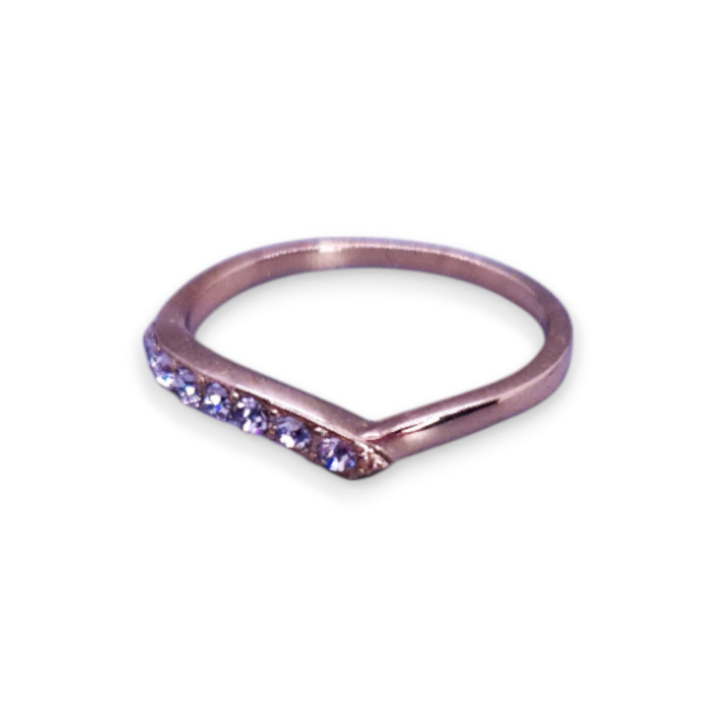 Gold Tone Cubic Zirconia Classic Ring