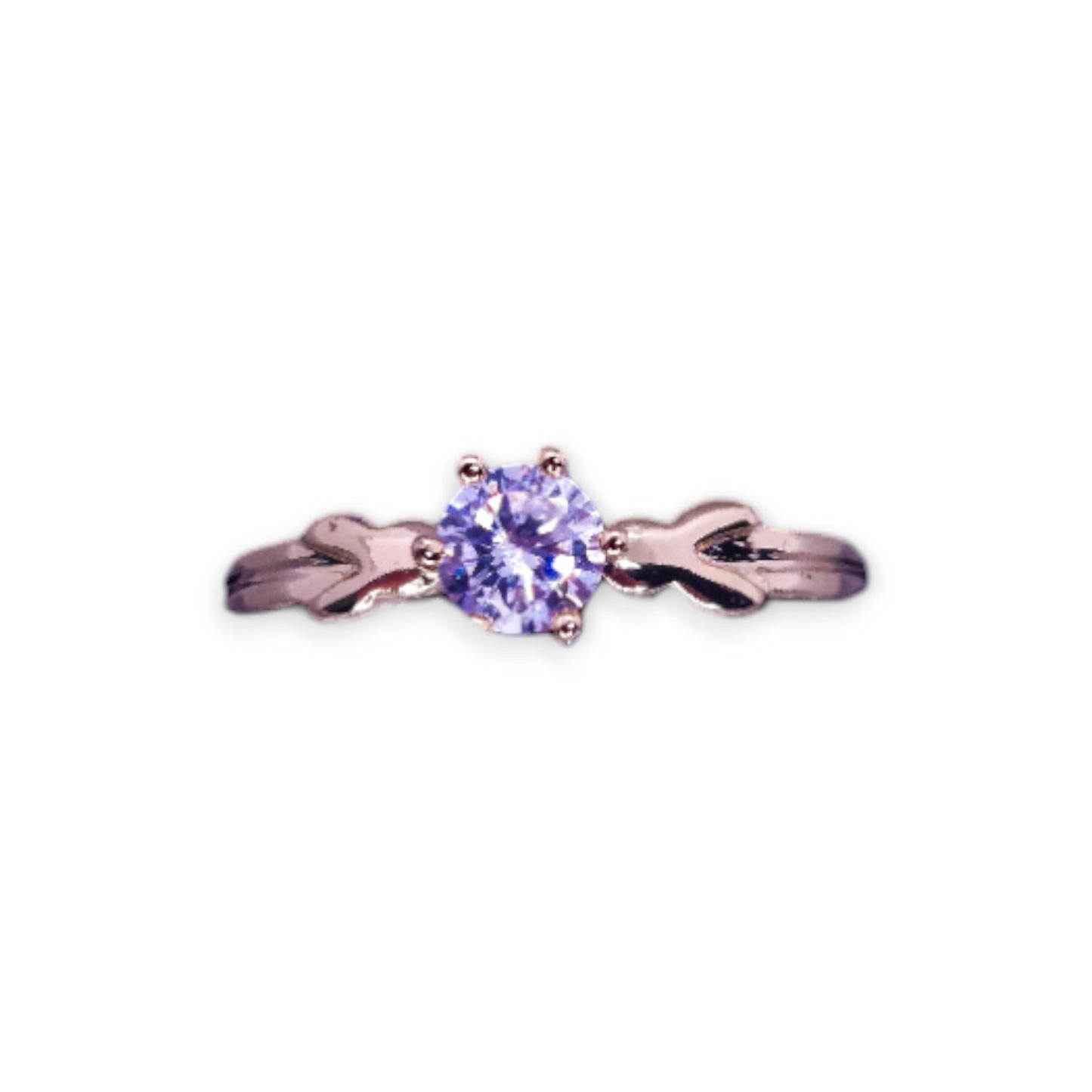 Gold Tone Cubic Zirconia Classic Ring