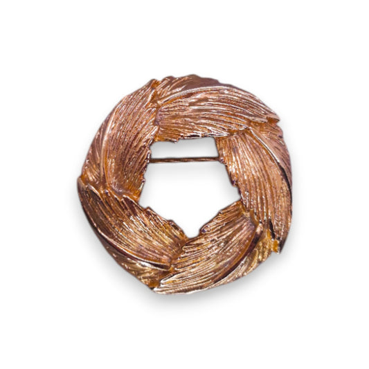 Gold Tone Nature Inspired Brooch