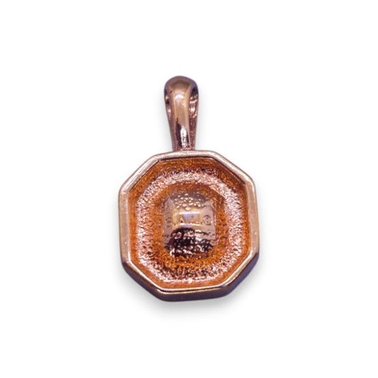 Gold Tone Green & White Swarovski Zirconia Classic Pendant