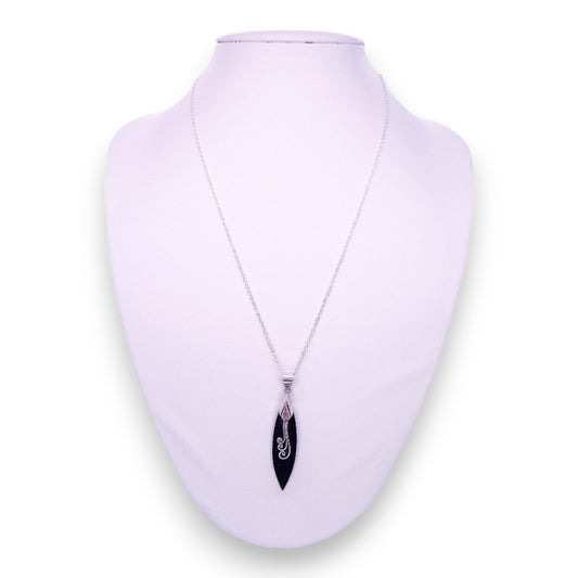 Silver Tone Modern Necklace
