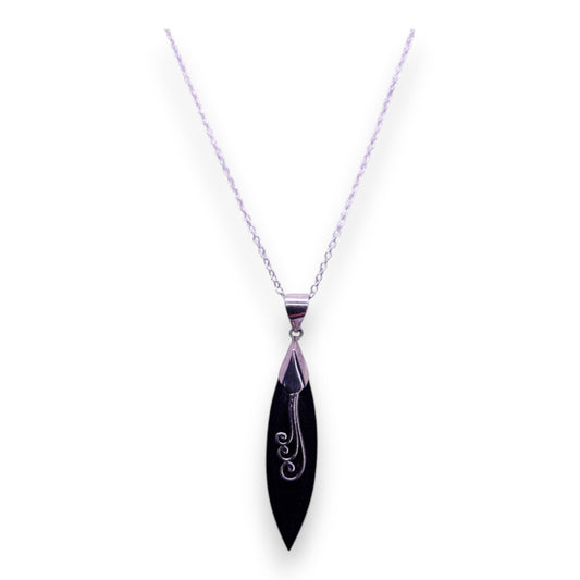 Silver Tone Modern Necklace