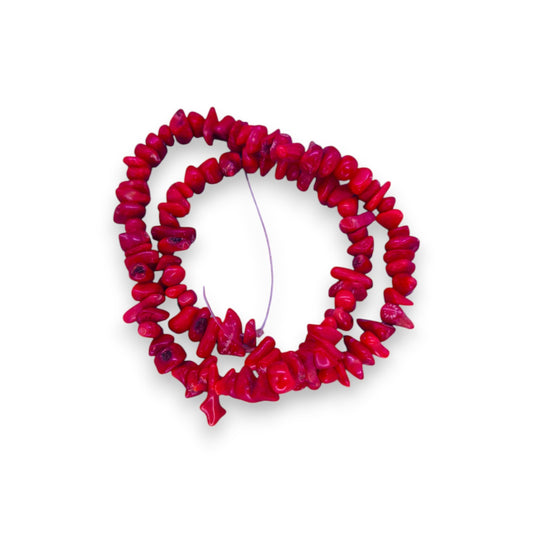 Semi-Precious Stone Coral Classic Strand