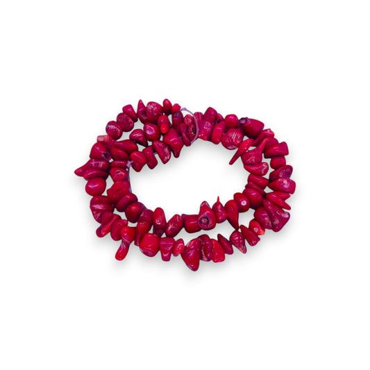 Semi-Precious Stone Coral Classic Strand