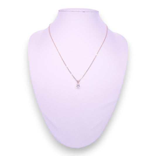 Gold Tone Cubic Zirconia Classic Necklace