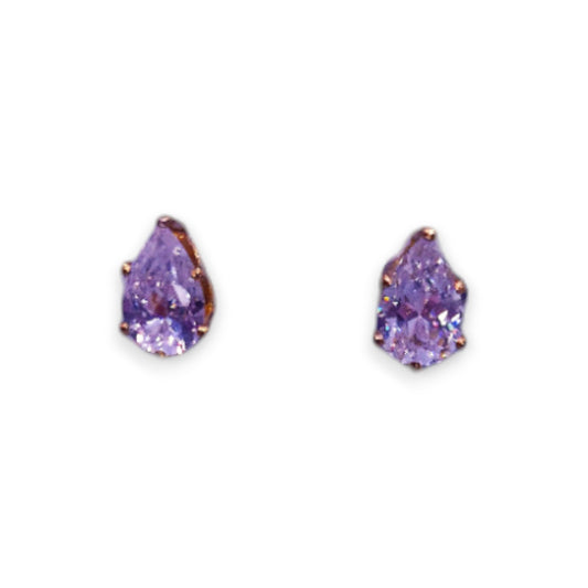 Gold Tone Cubic Zirconia Classic Earrings