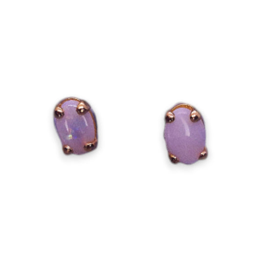 Gold Tone Opal Classic Earrings