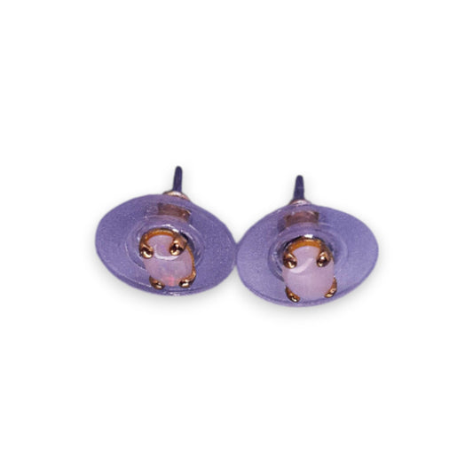 Gold Tone Opal Classic Earrings