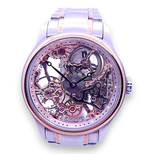 Coffret montre squelette et boutons de manchette pour homme Earnshaw