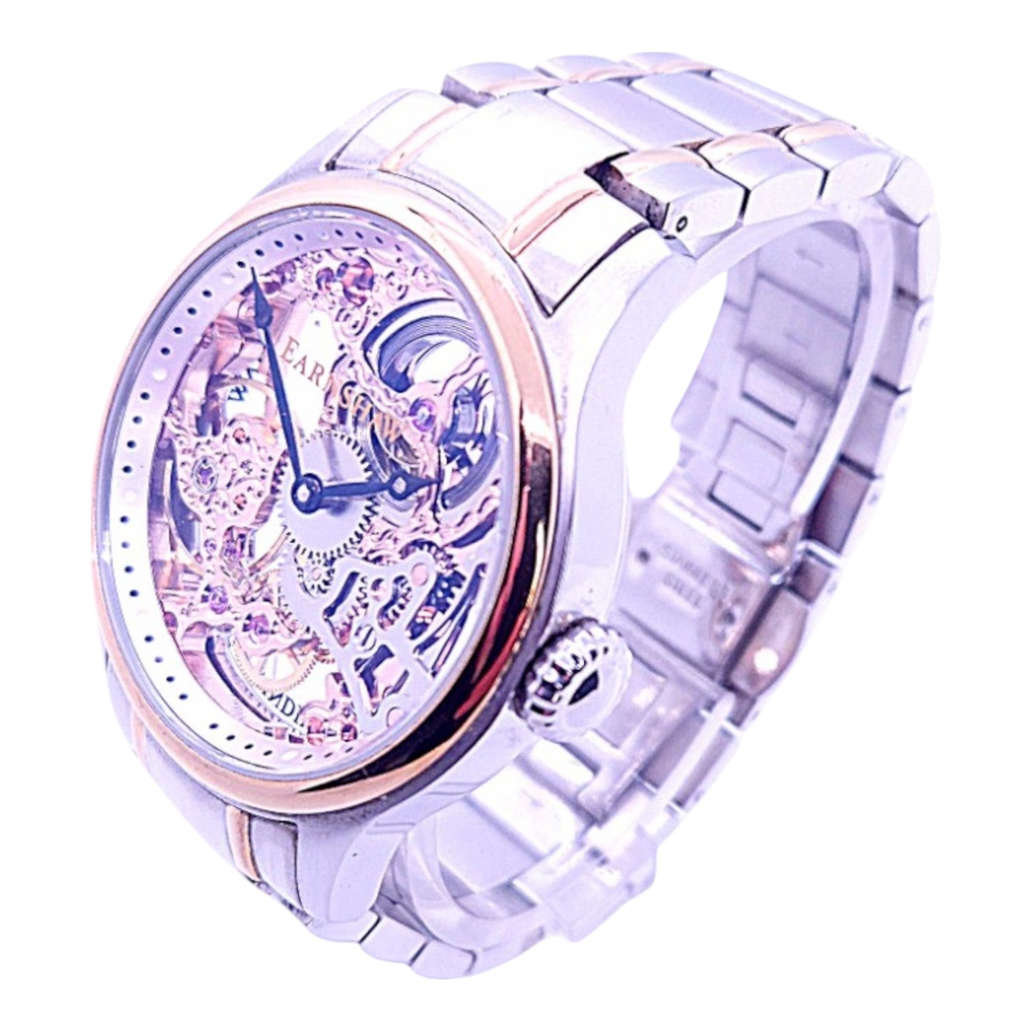 Coffret montre squelette et boutons de manchette pour homme Earnshaw