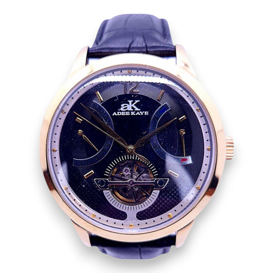 Montre Adee Kaye pour homme avec cadran date et cœur ouvert