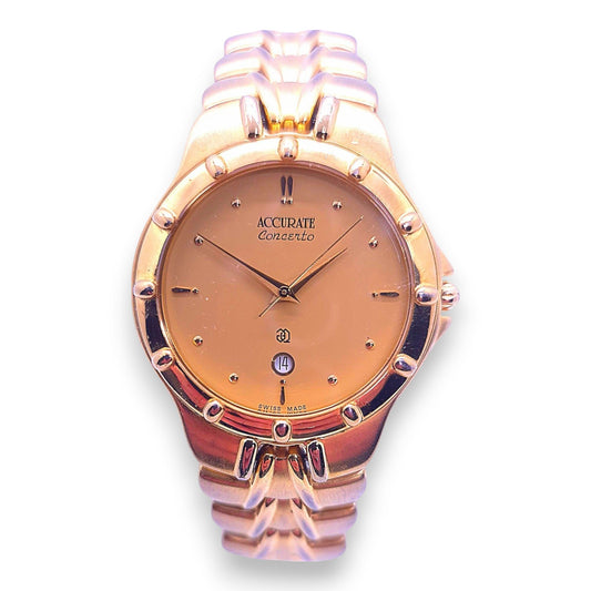 Montre Concerto précise plaquée or 22 carats